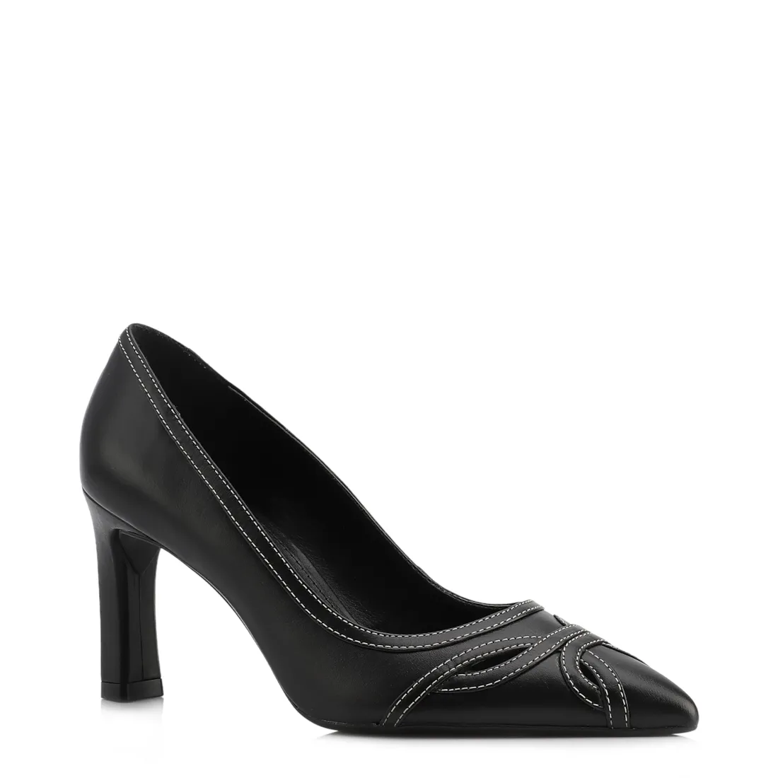 Scarpin Couro Preto