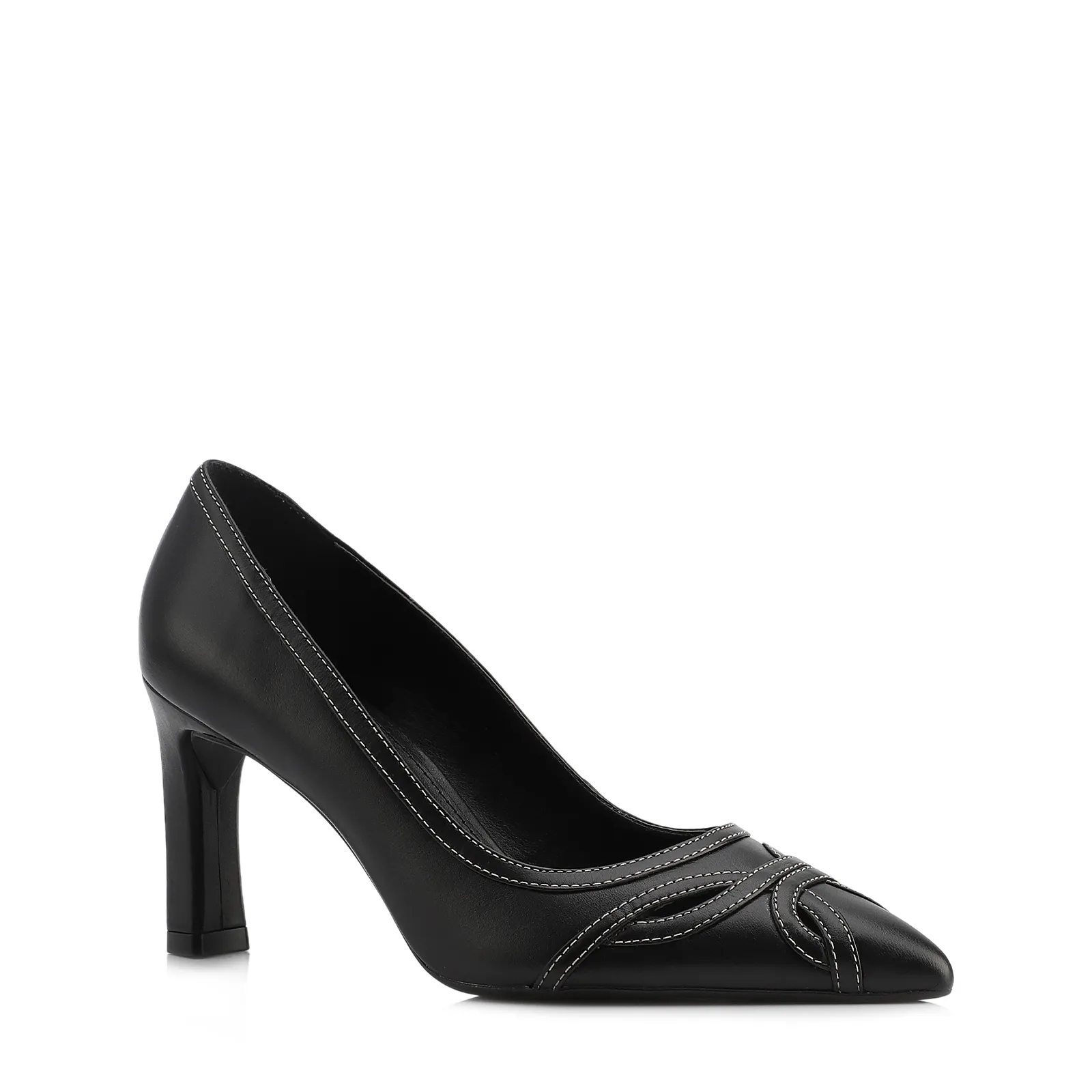 Scarpin Couro Preto