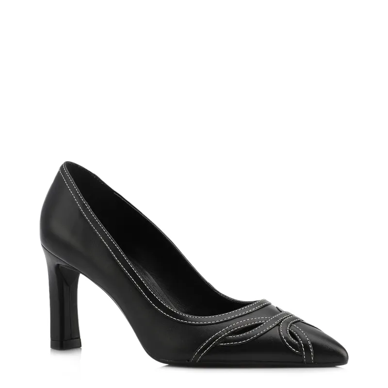 Scarpin Couro Preto