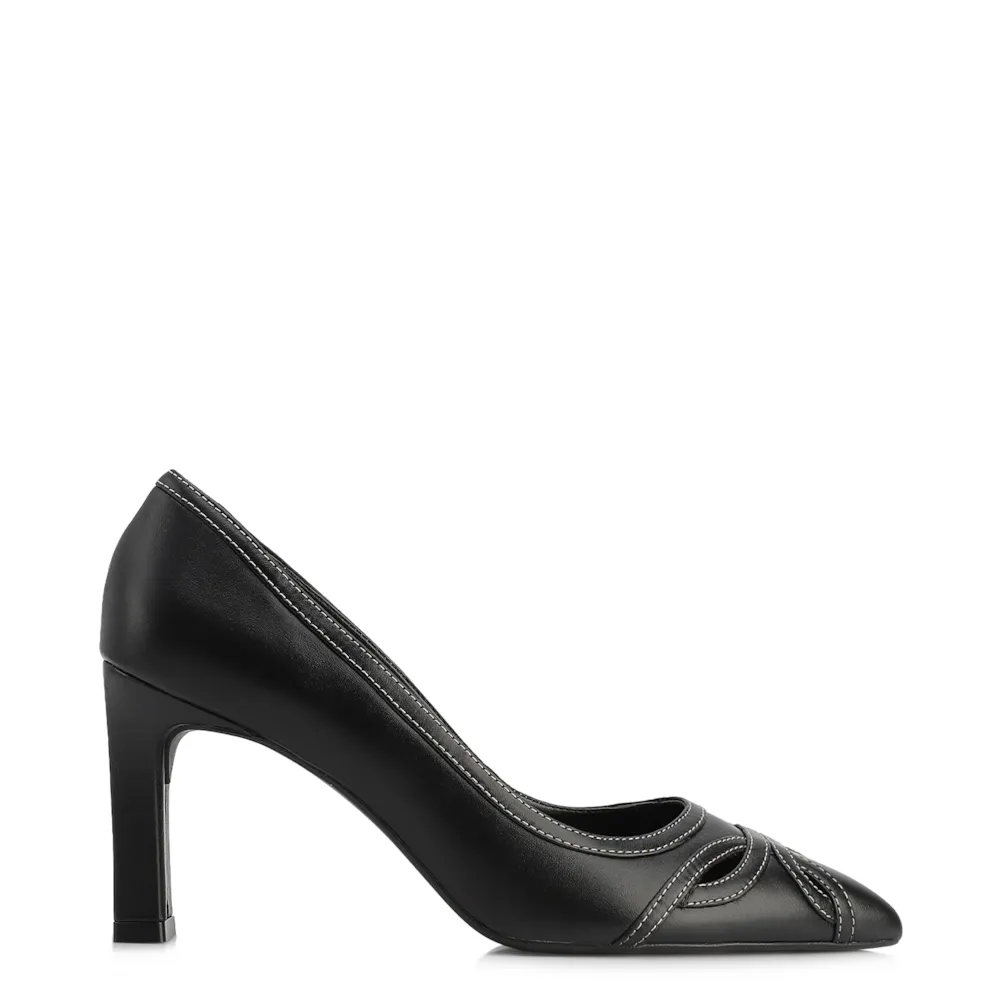 Scarpin Couro Preto - imagem 2