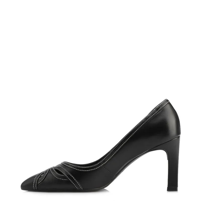 Scarpin Couro Preto - foto 4