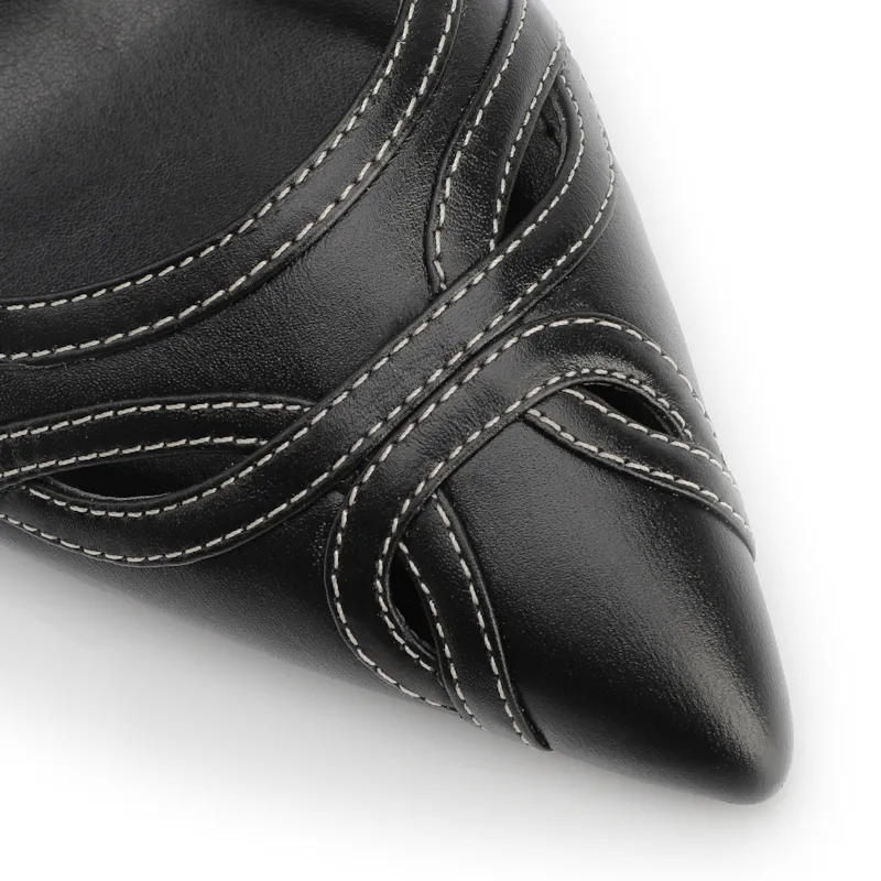 Scarpin Couro Preto - foto 6