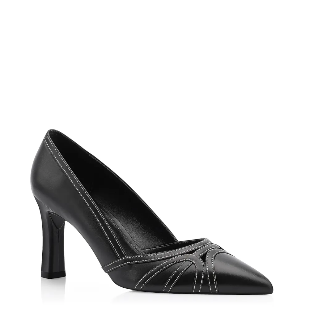 Scarpin Couro Preto