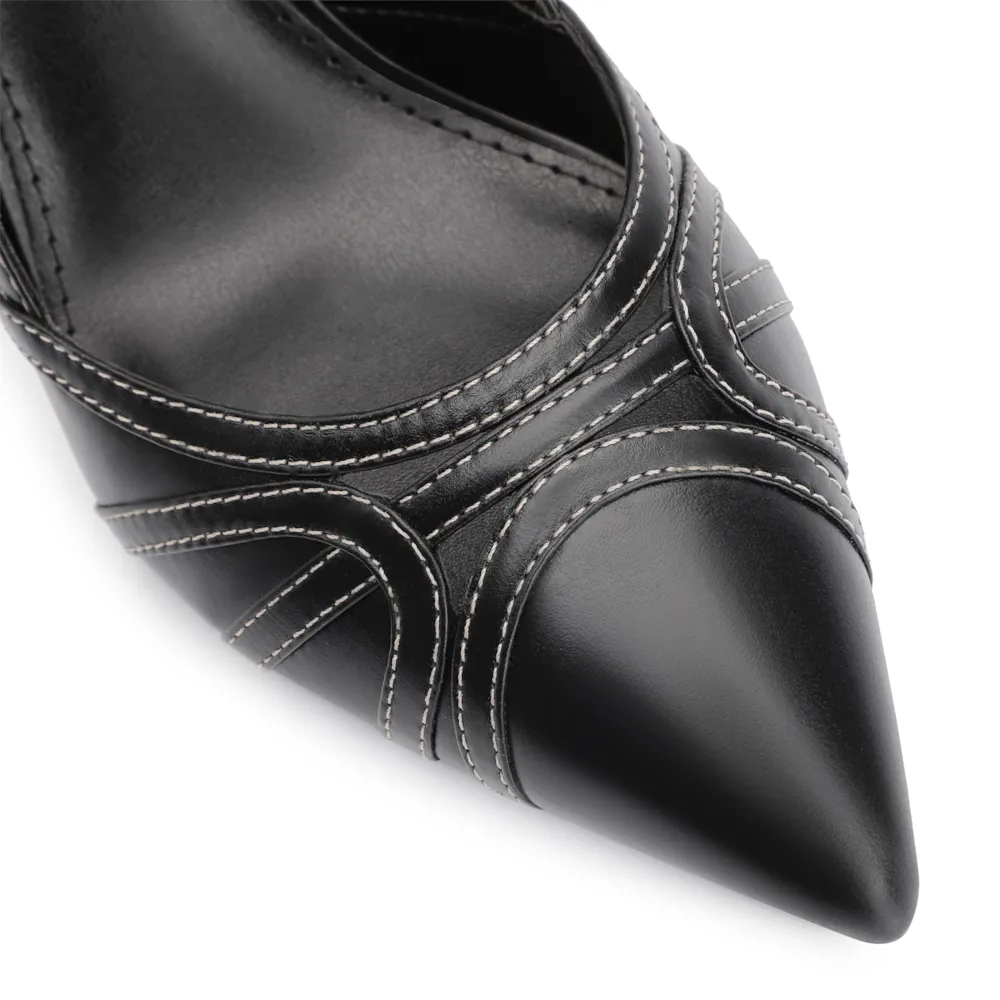 Scarpin Couro Preto - imagem 7