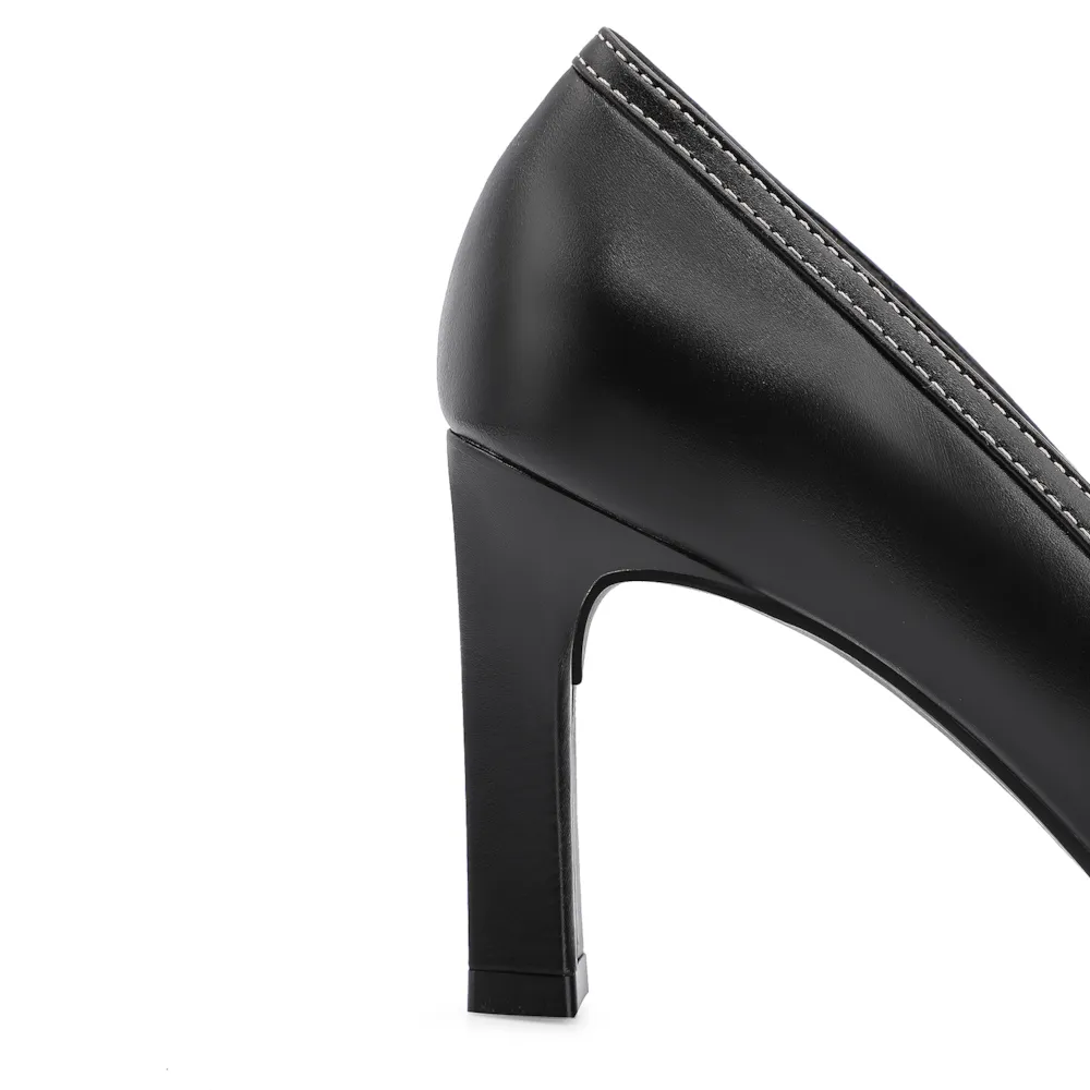 Scarpin Couro Preto - imagem 8