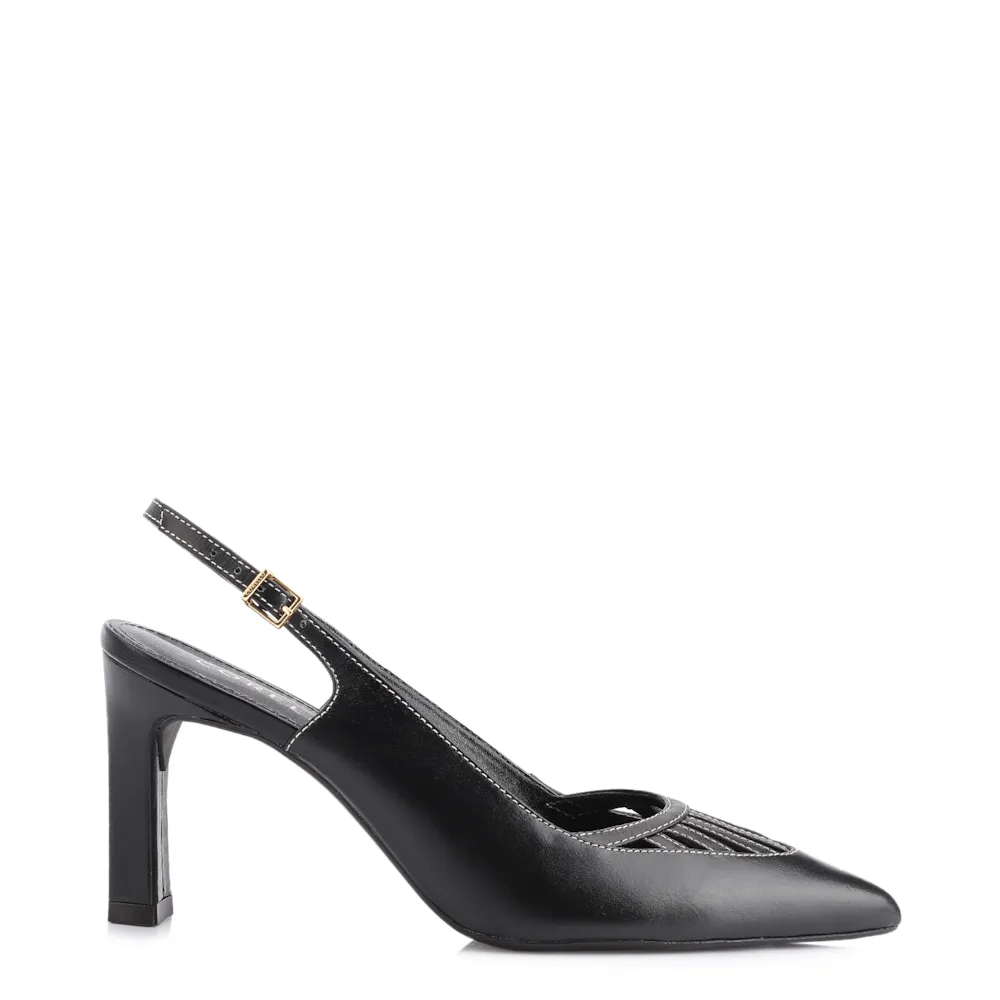 Scarpin Couro Preto - imagem 3