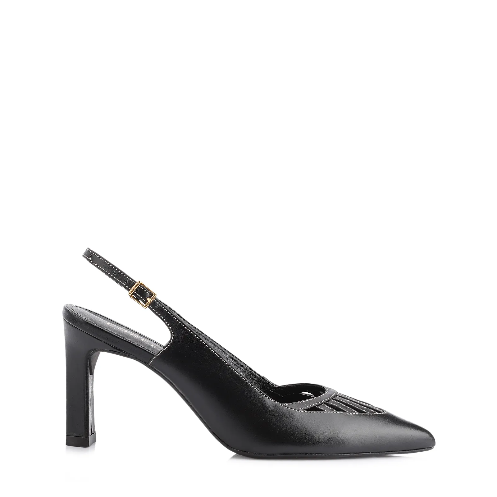 Scarpin Couro Preto
