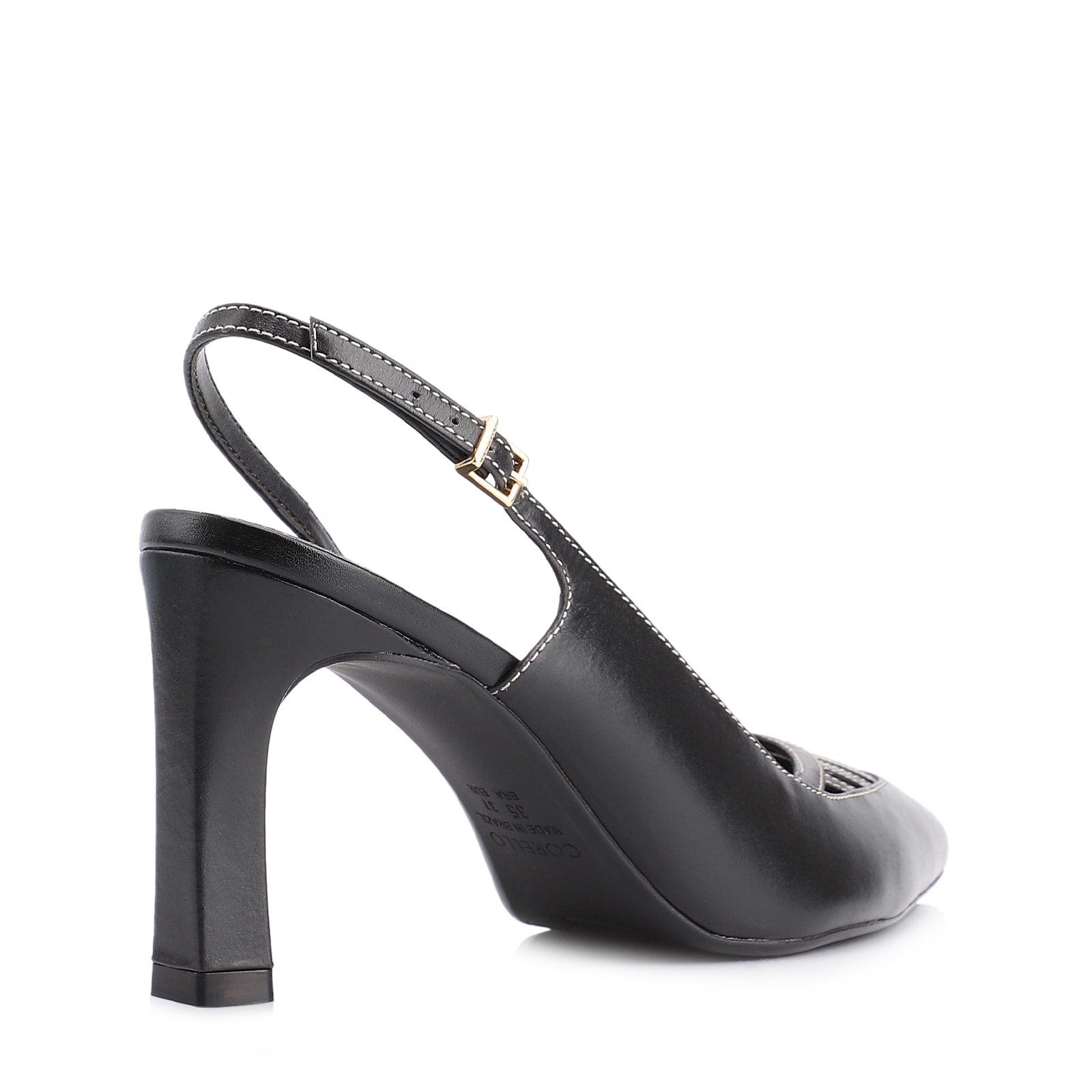 Scarpin Couro Preto