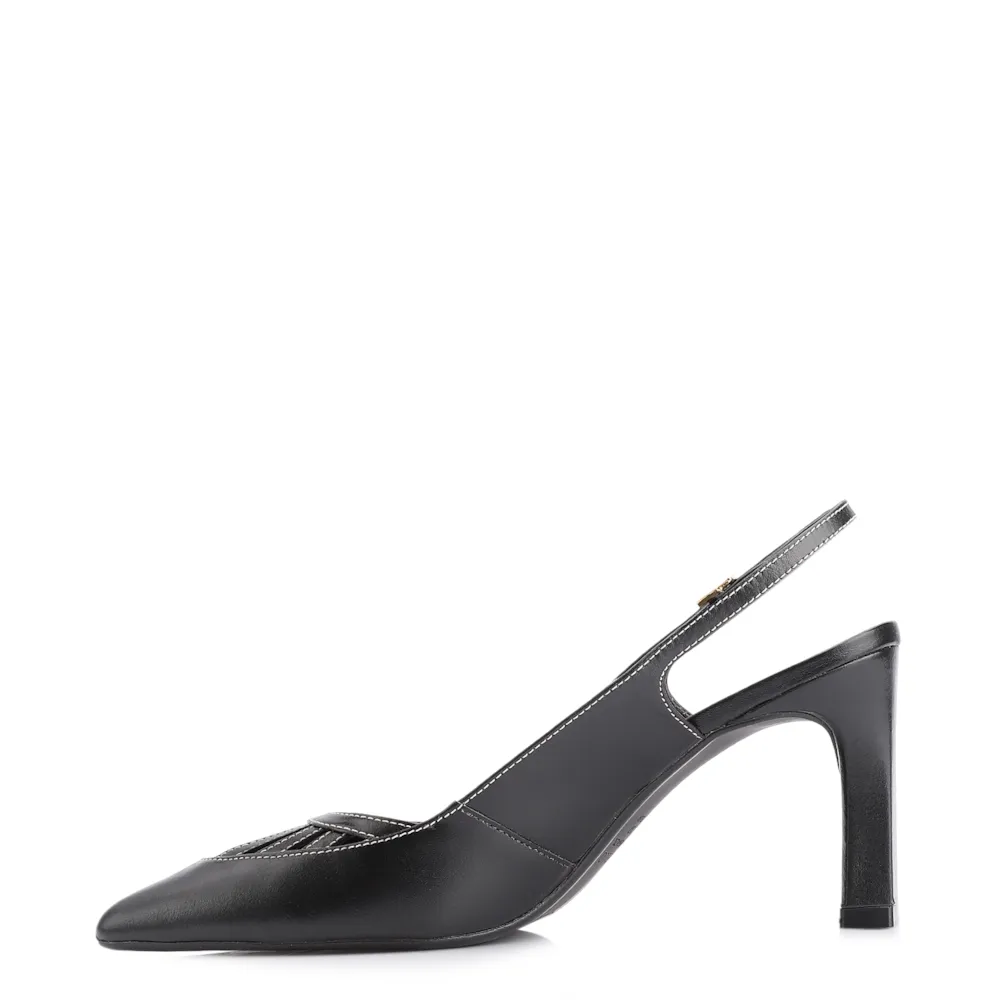 Scarpin Couro Preto - imagem 5