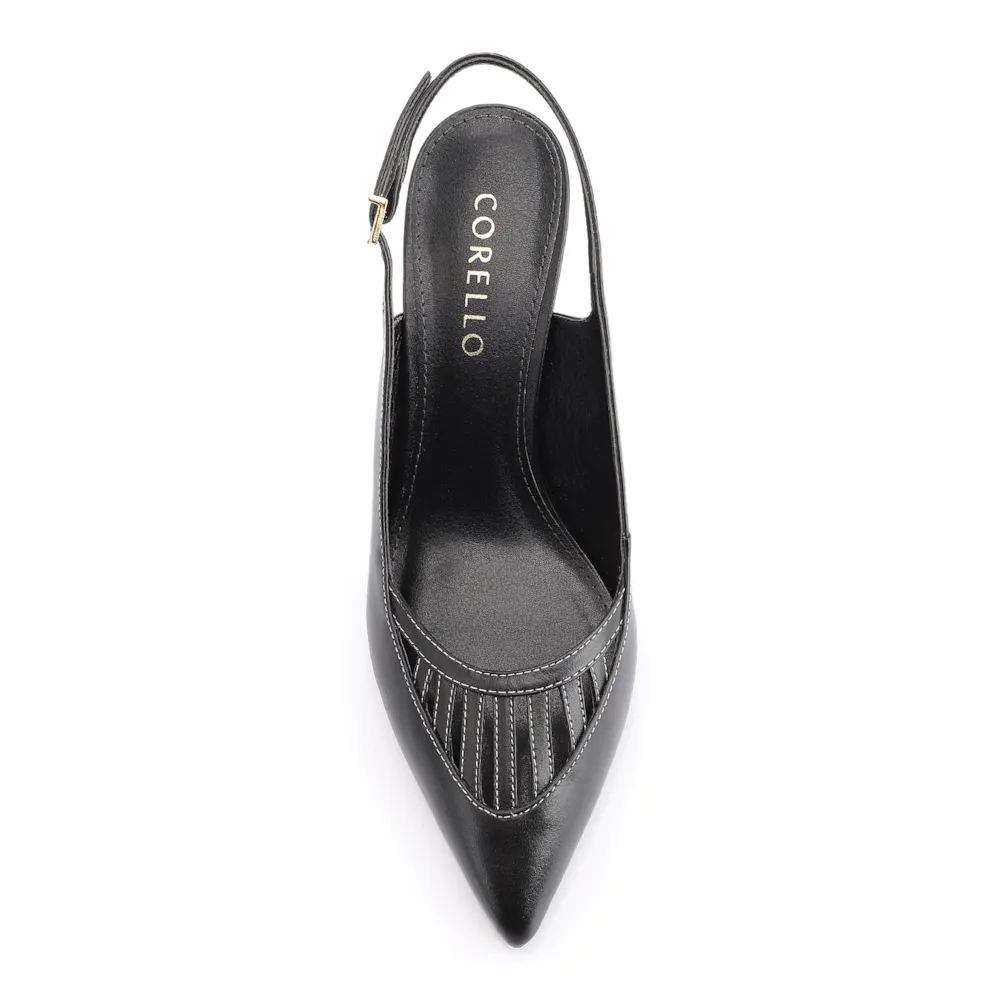 Scarpin Couro Preto - imagem 6