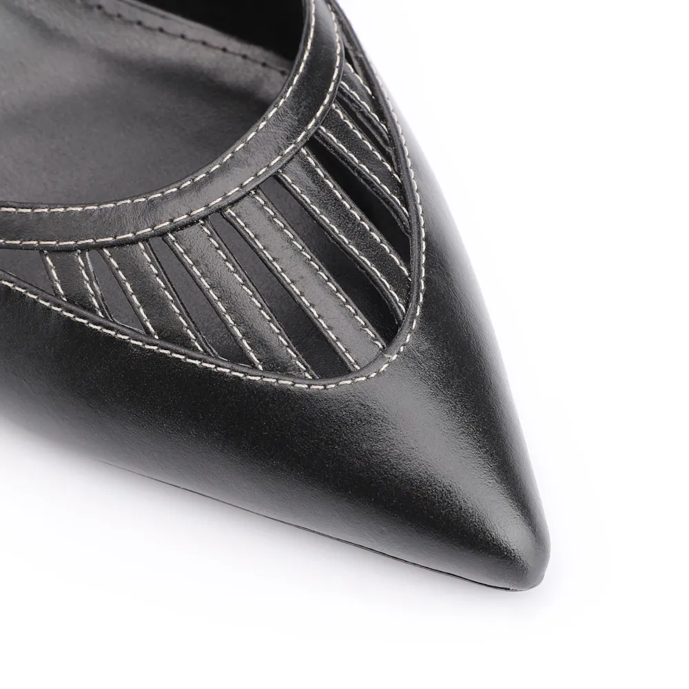 Scarpin Couro Preto - imagem 7