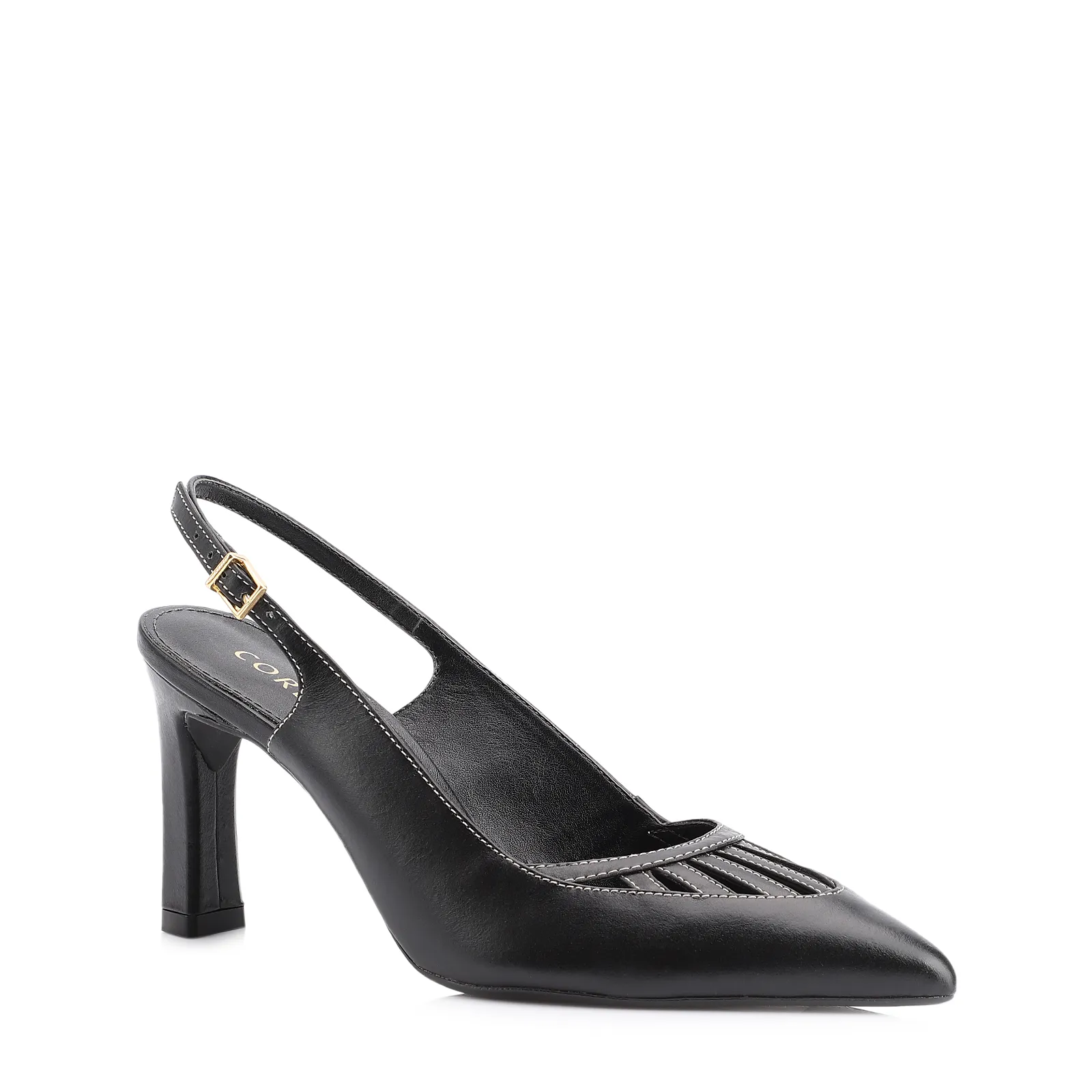 Scarpin Couro Preto