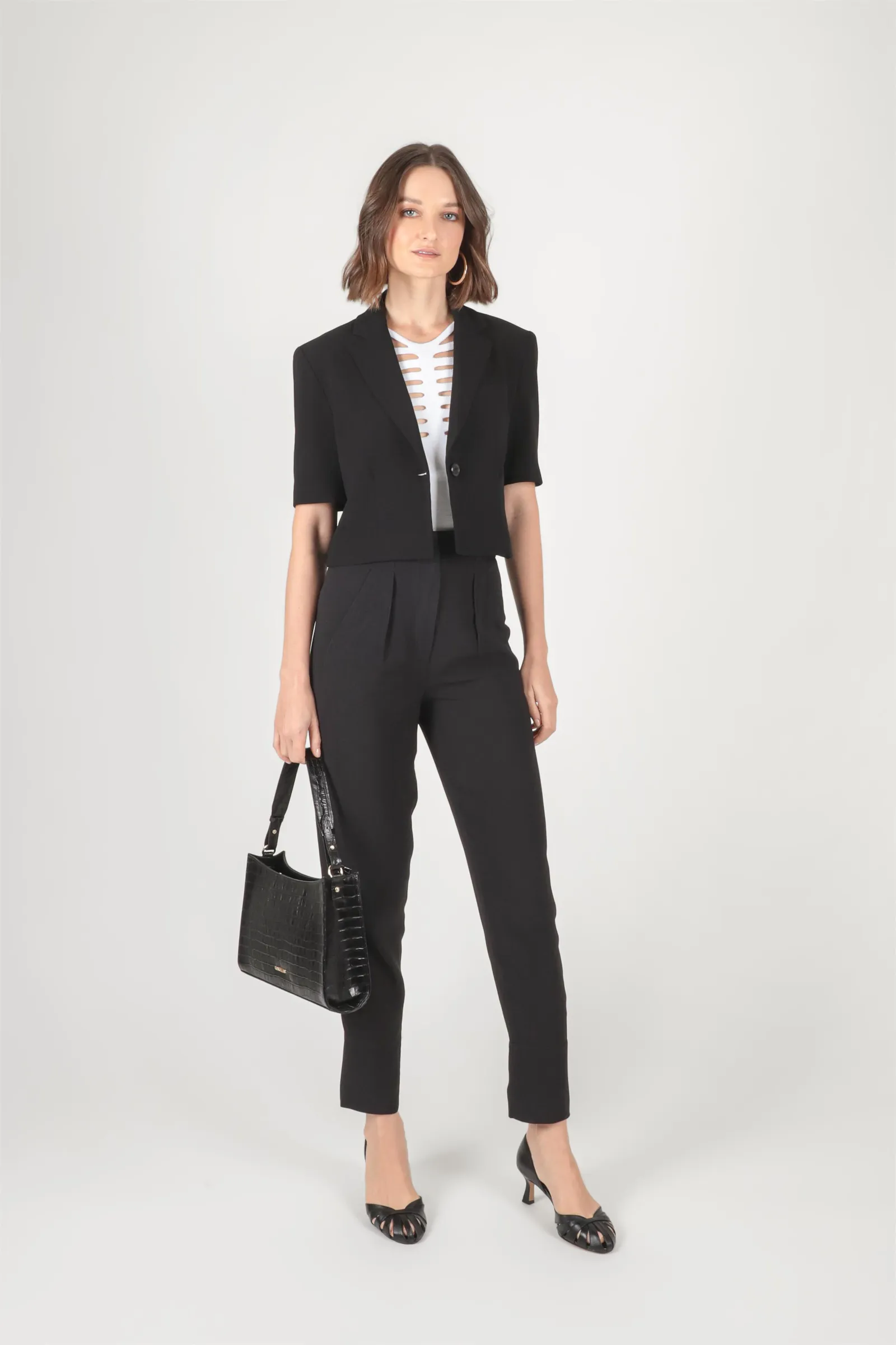 Scarpin Couro Preto