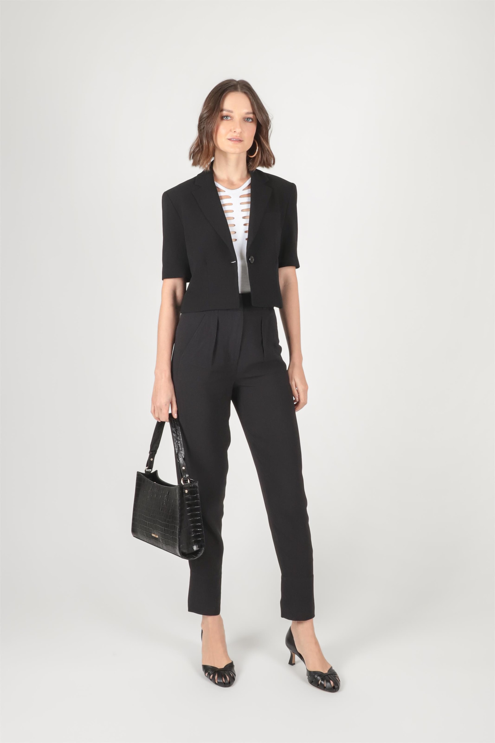 Scarpin Couro Preto