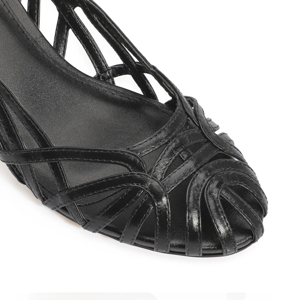 Scarpin Couro Preto - imagem 6