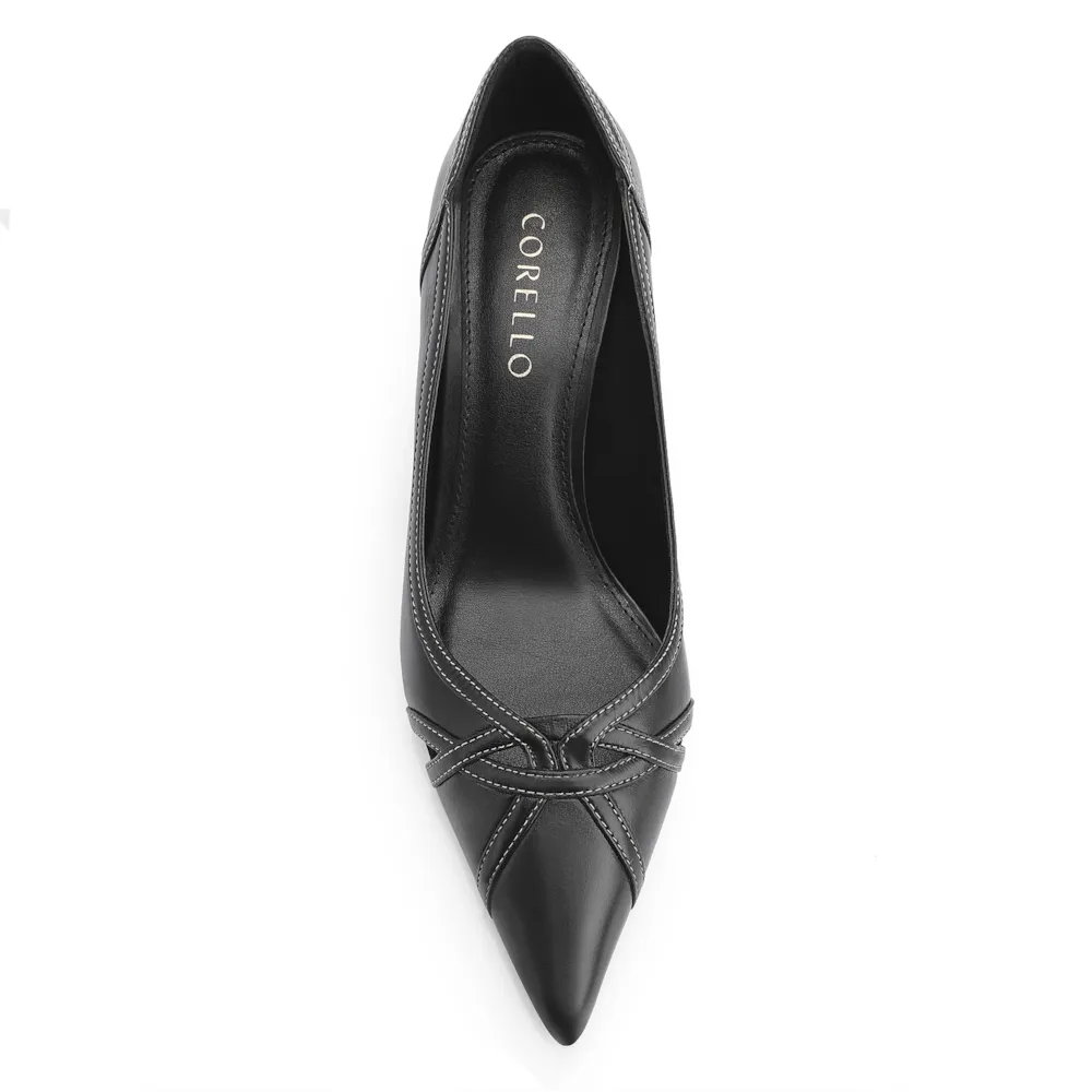 Scarpin Couro Preto - imagem 5