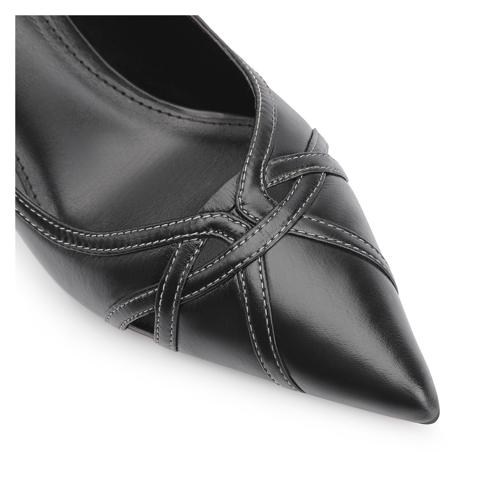 Scarpin Couro Preto