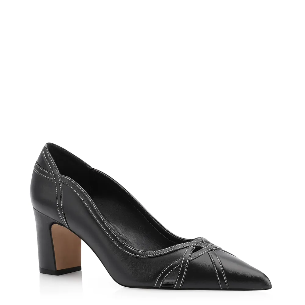Scarpin Couro Preto