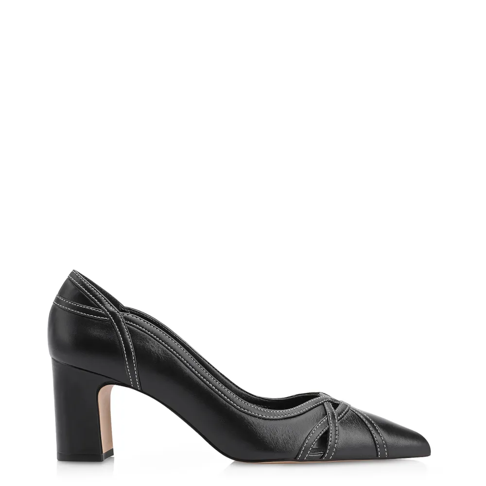 Scarpin Couro Preto - imagem 2