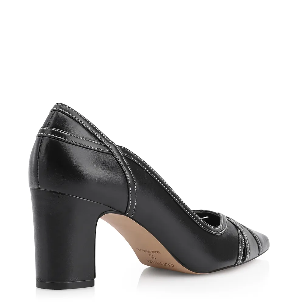 Scarpin Couro Preto - imagem 3
