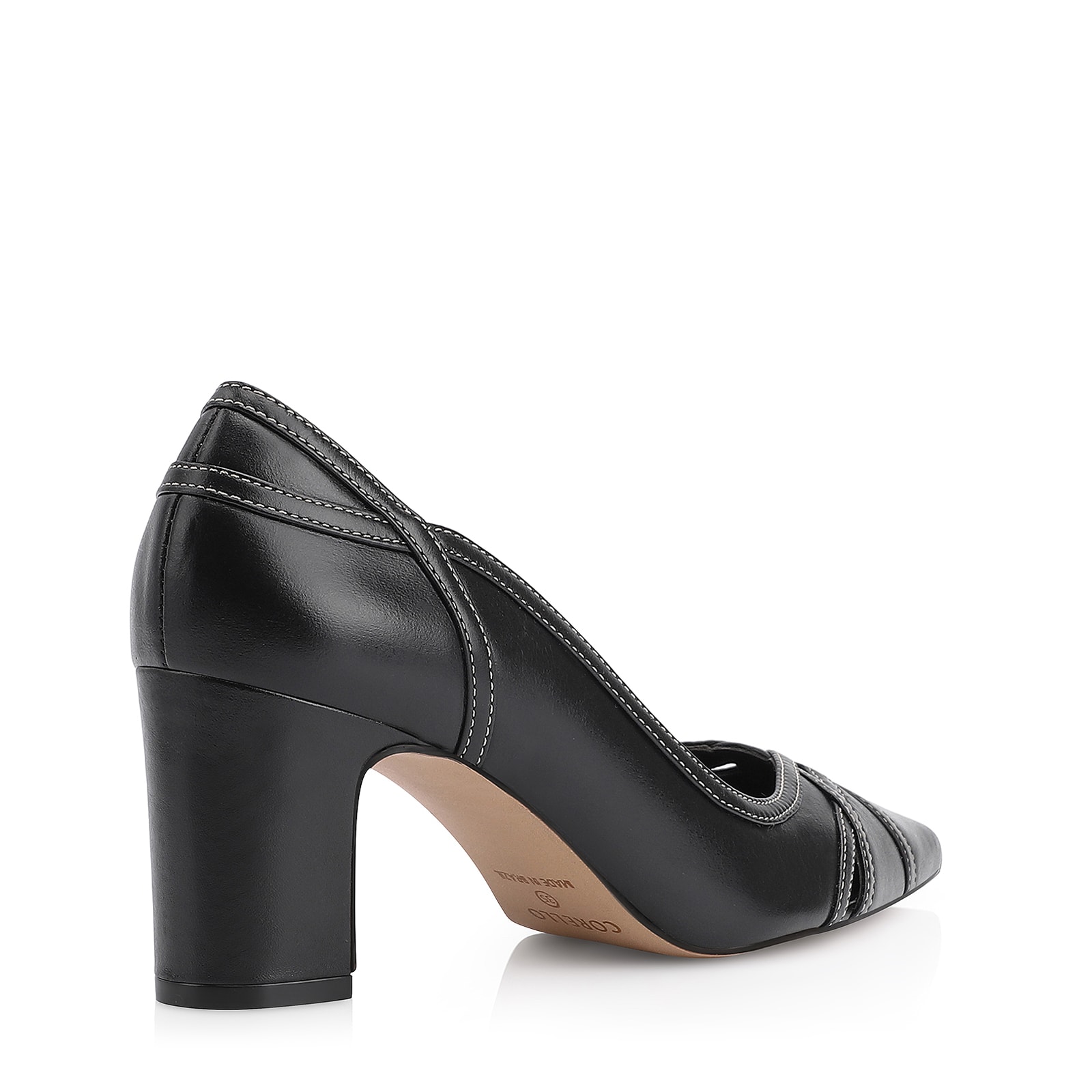 Scarpin Couro Preto
