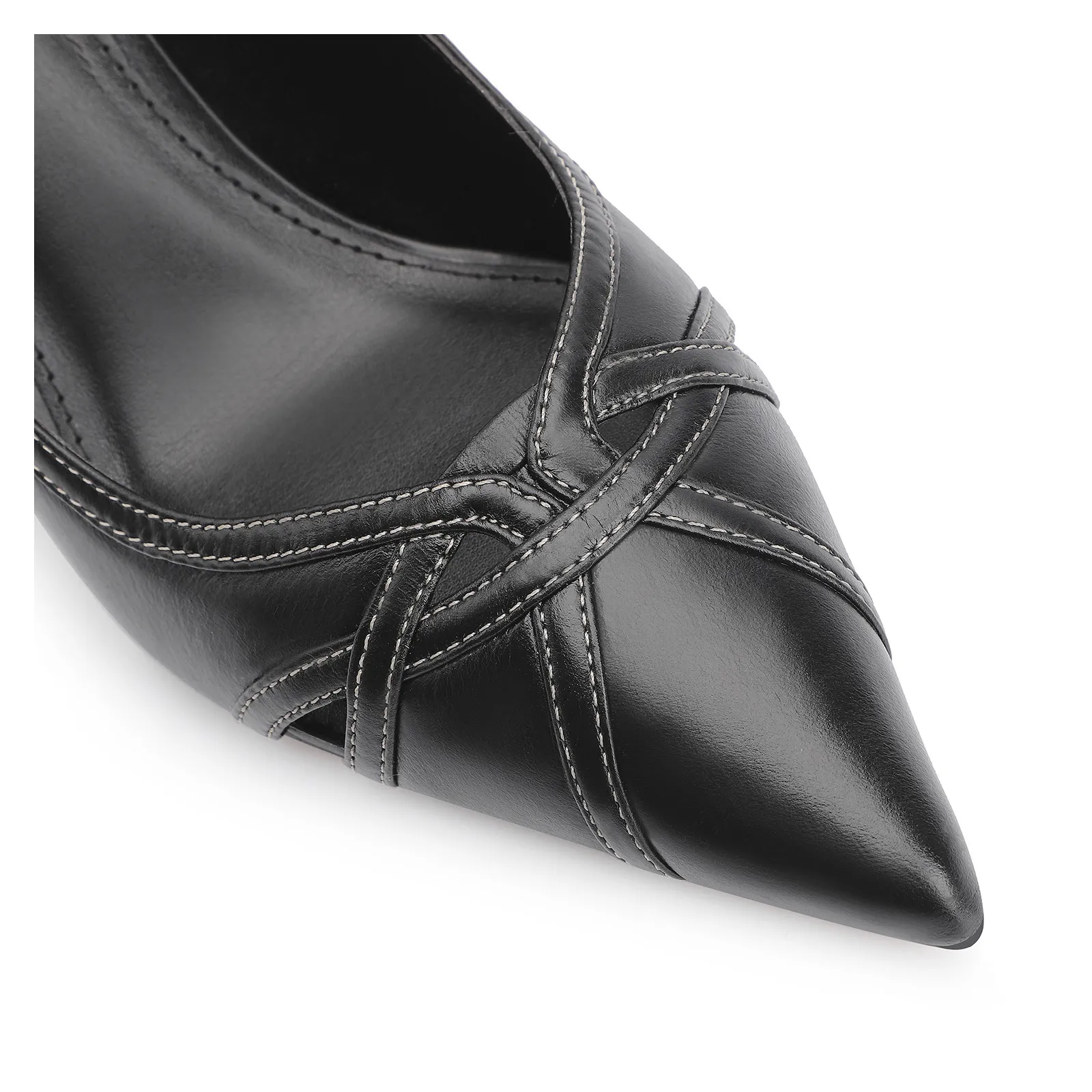 Scarpin Couro Preto