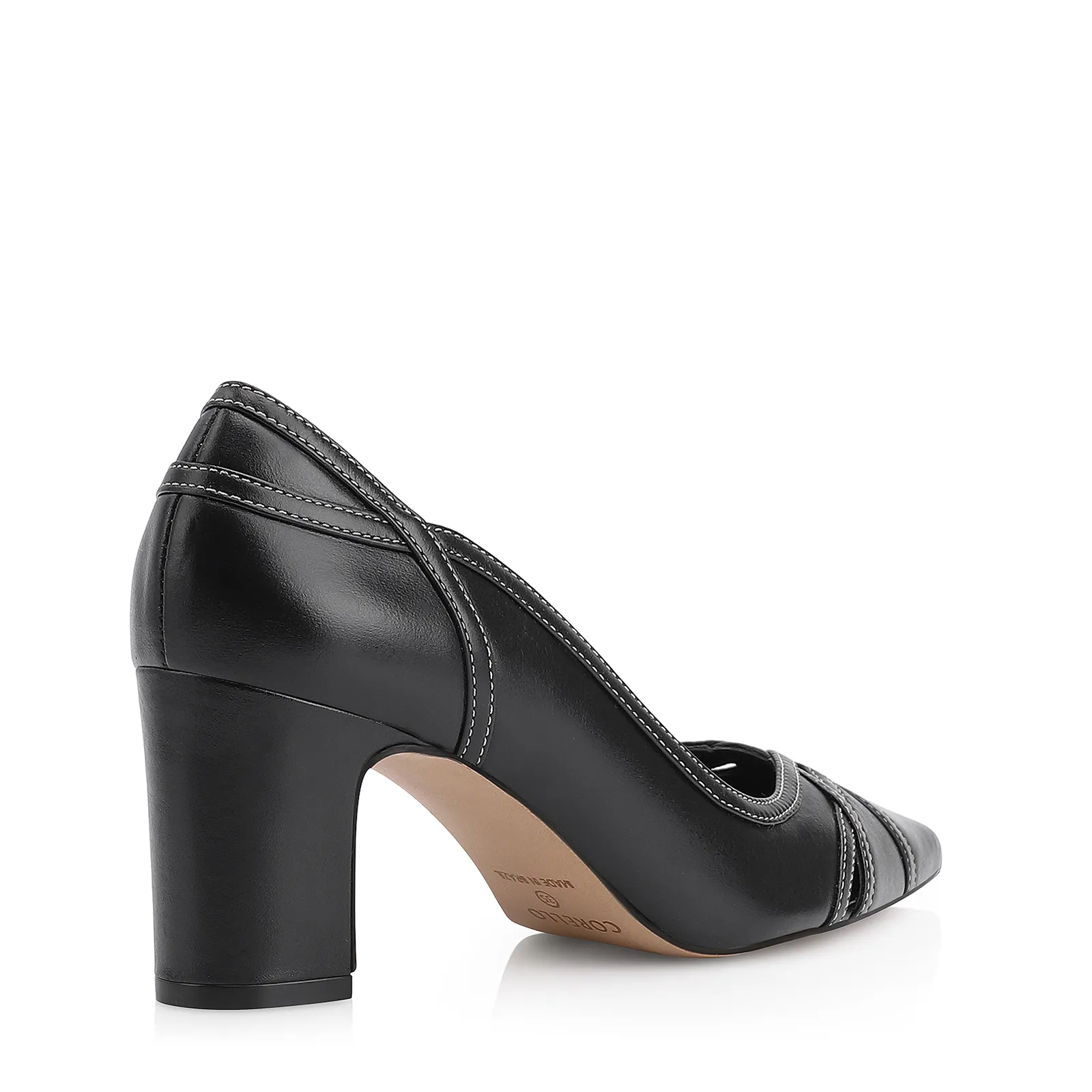 Scarpin Couro Preto