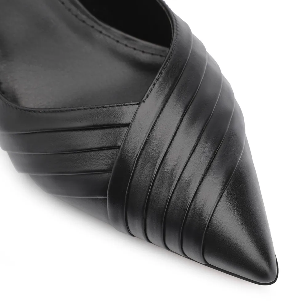 Scarpin Couro Preto - imagem 6