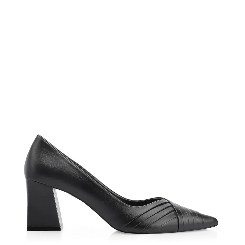 Scarpin Couro Preto - imagem 2