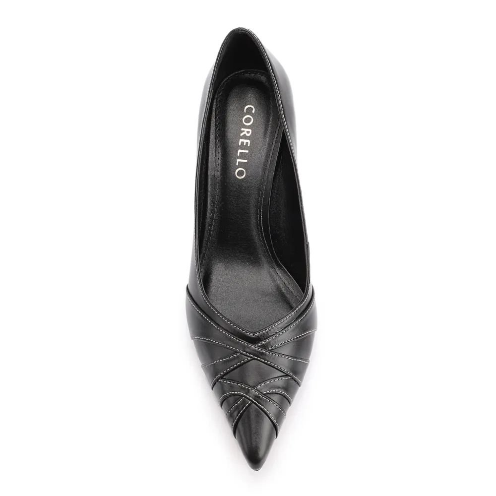 Scarpin Couro Preto - imagem 5
