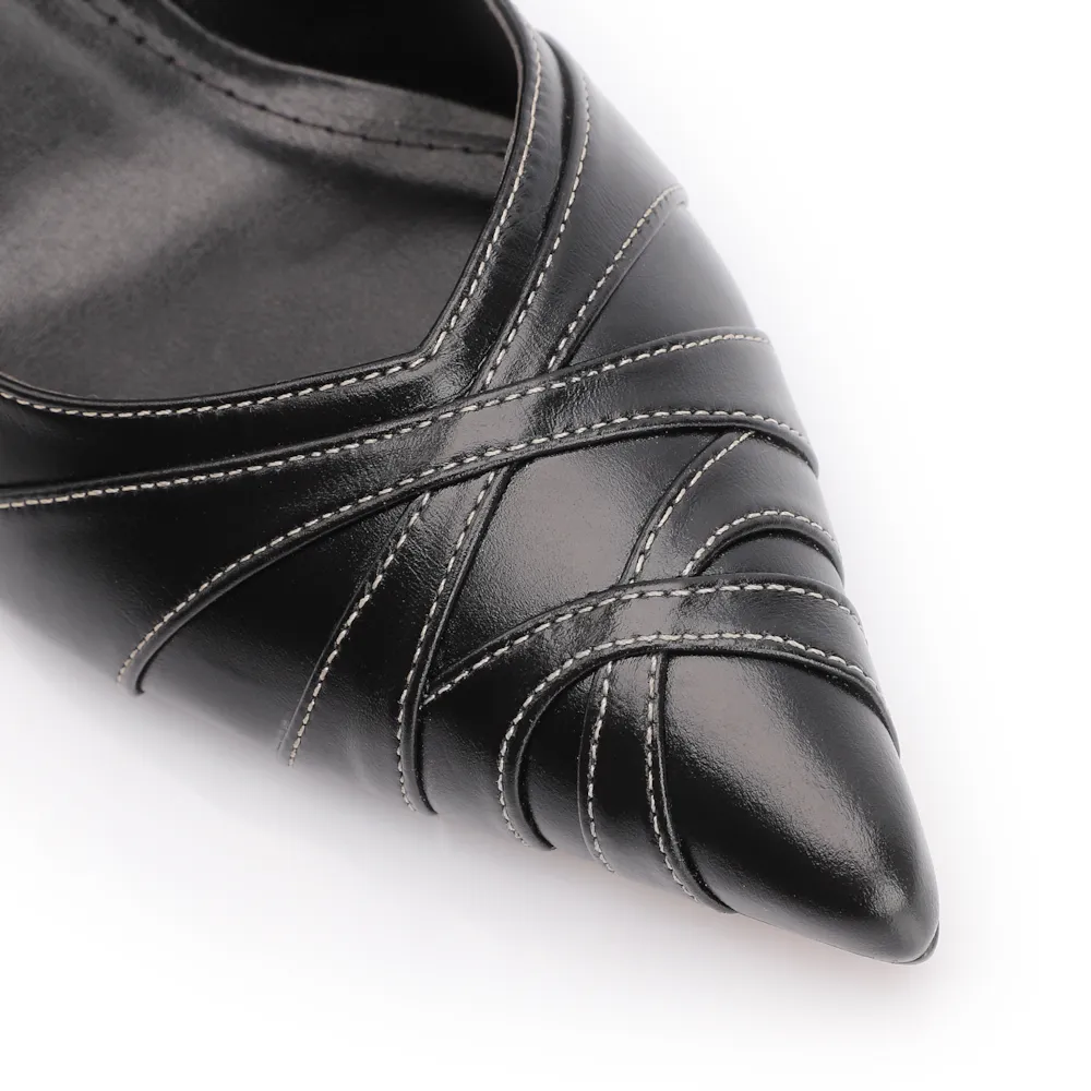 Scarpin Couro Preto - imagem 6