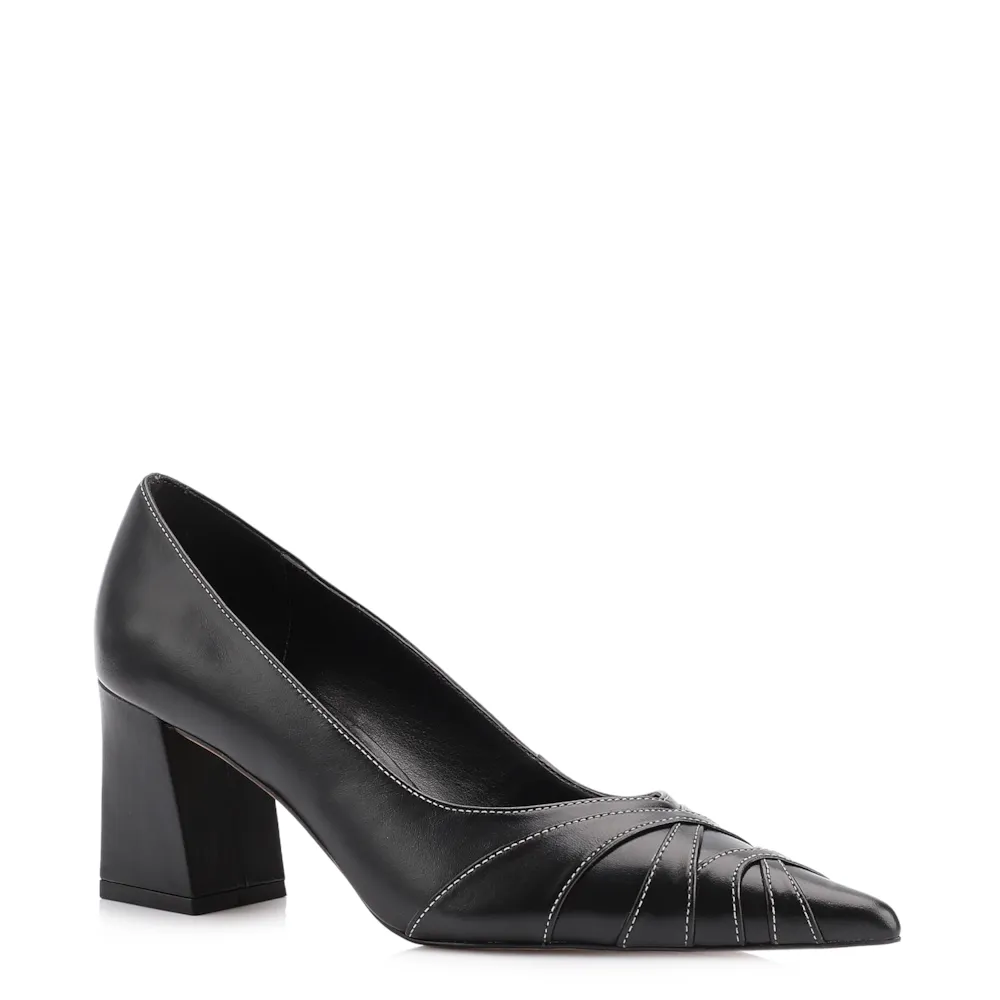 Scarpin Couro Preto