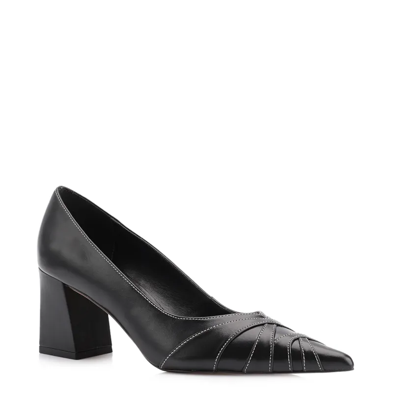 Scarpin Couro Preto