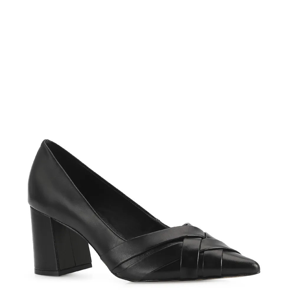 Scarpin Couro Preto