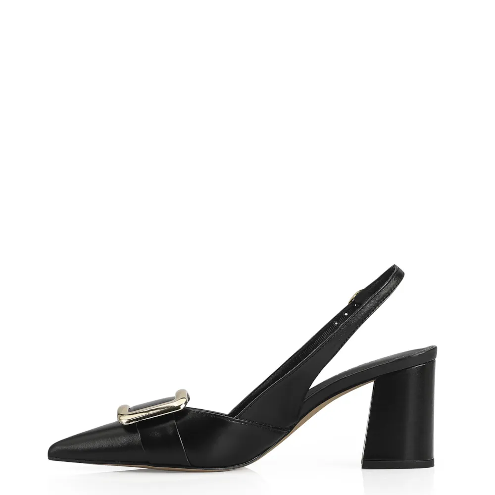 Scarpin Couro Preto - imagem 4