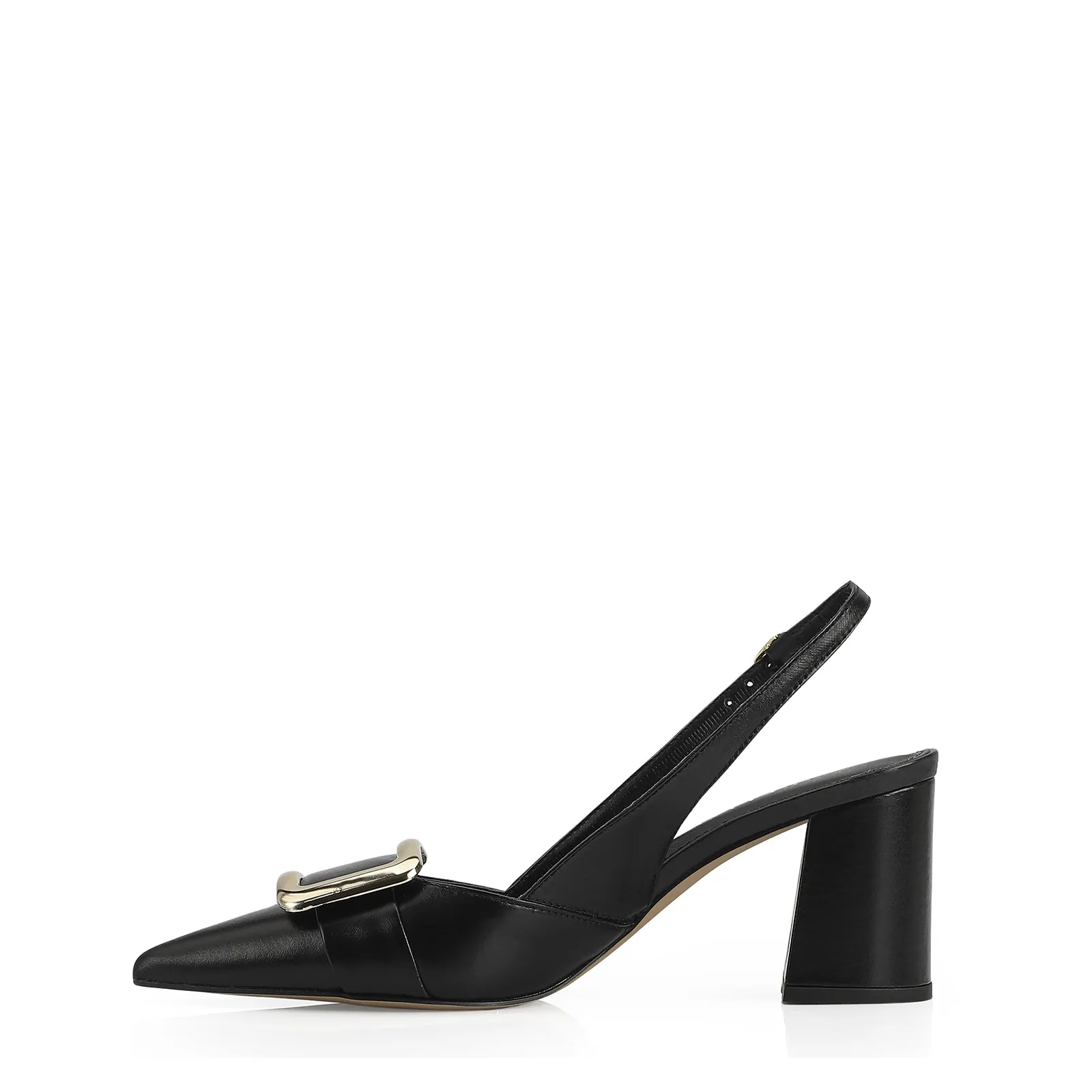Scarpin Couro Preto