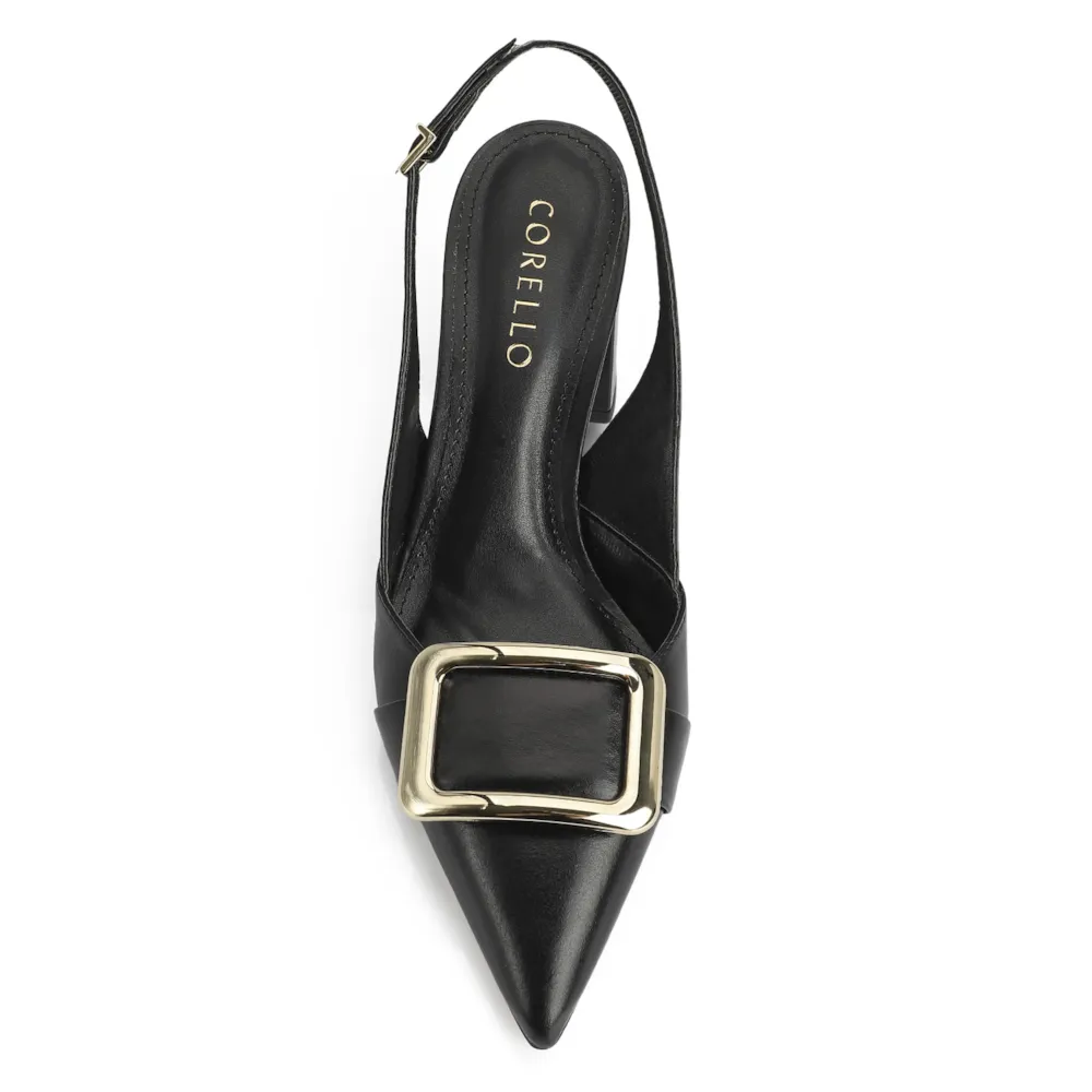 Scarpin Couro Preto - imagem 5