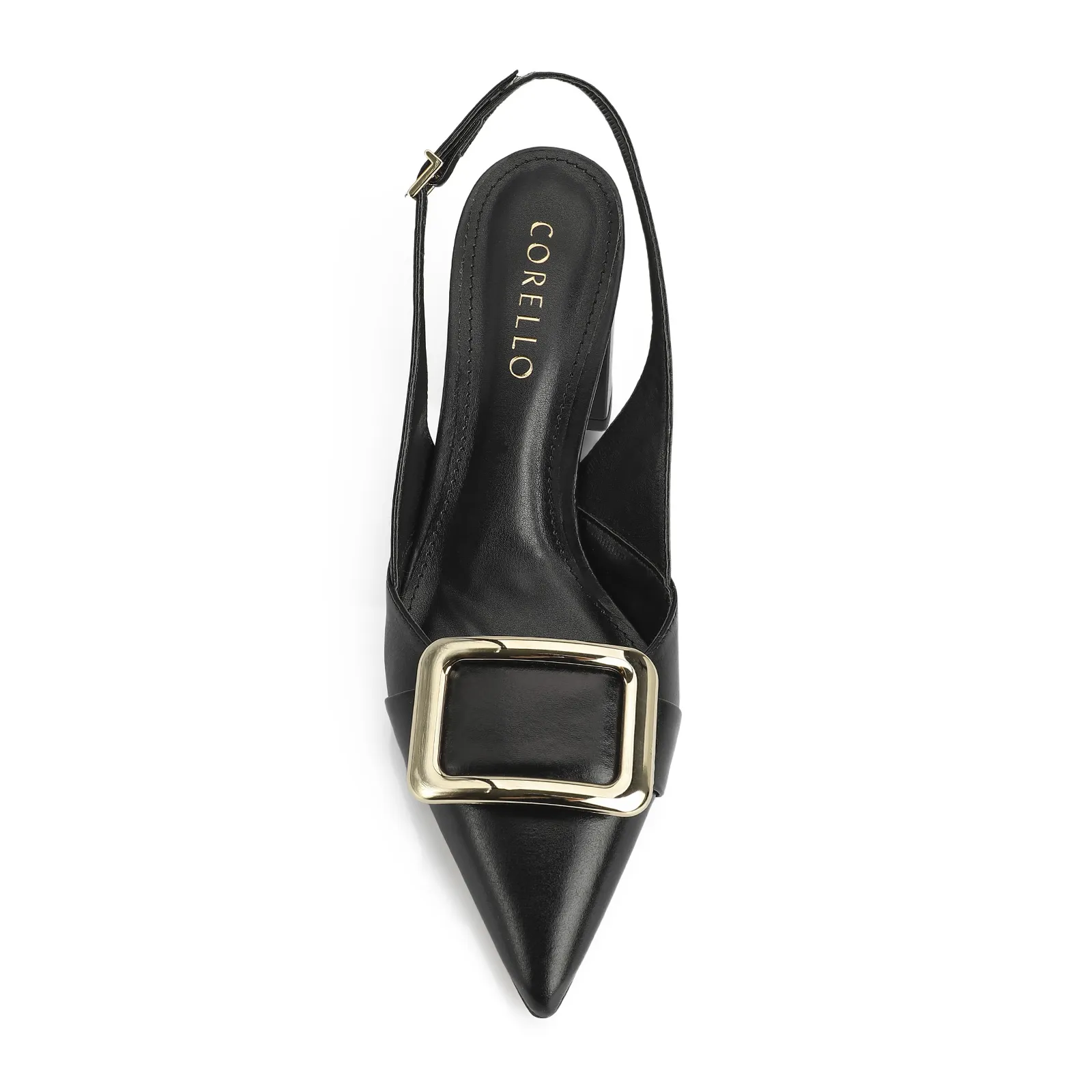 Scarpin Couro Preto
