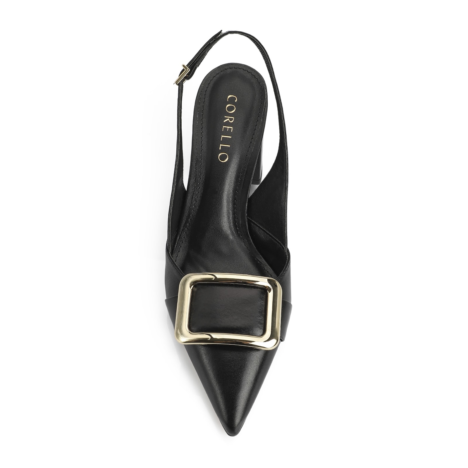 Scarpin Couro Preto