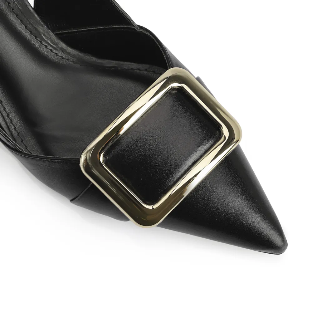 Scarpin Couro Preto - imagem 6