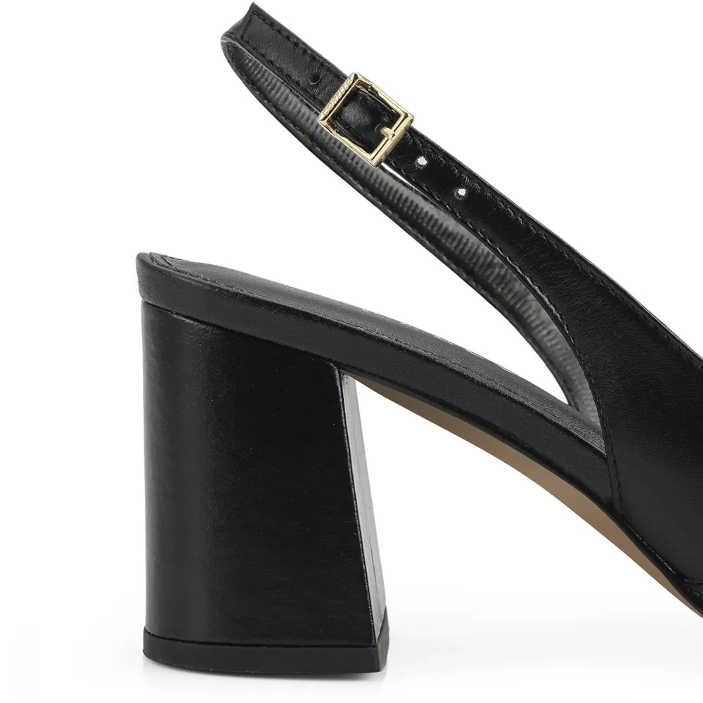 Scarpin Couro Preto - imagem 7
