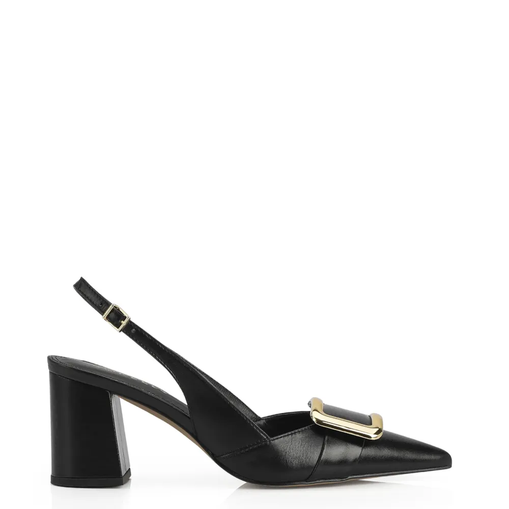 Scarpin Couro Preto - imagem 2