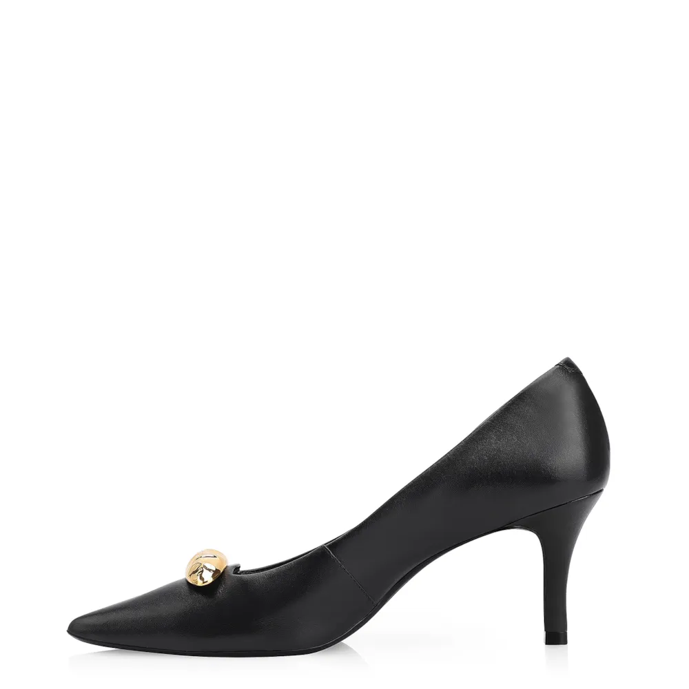Scarpin Couro Preto - imagem 5