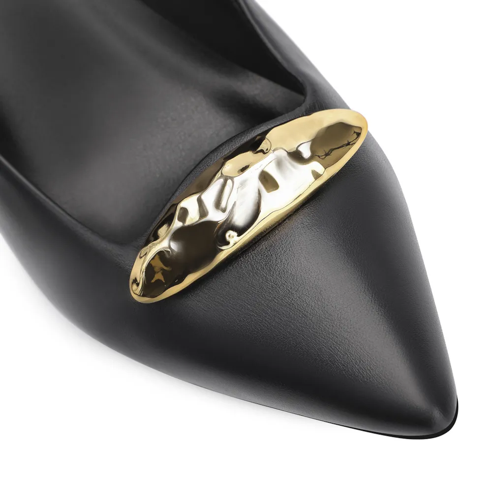 Scarpin Couro Preto - imagem 7