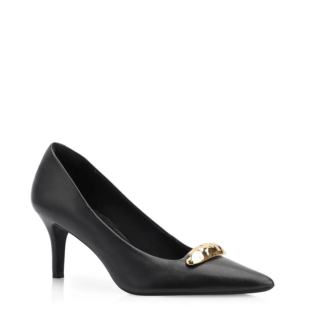 Scarpin Couro Preto