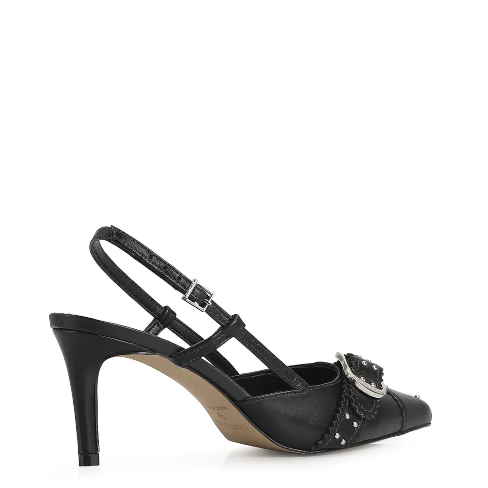 Scarpin Couro Preto - imagem 4