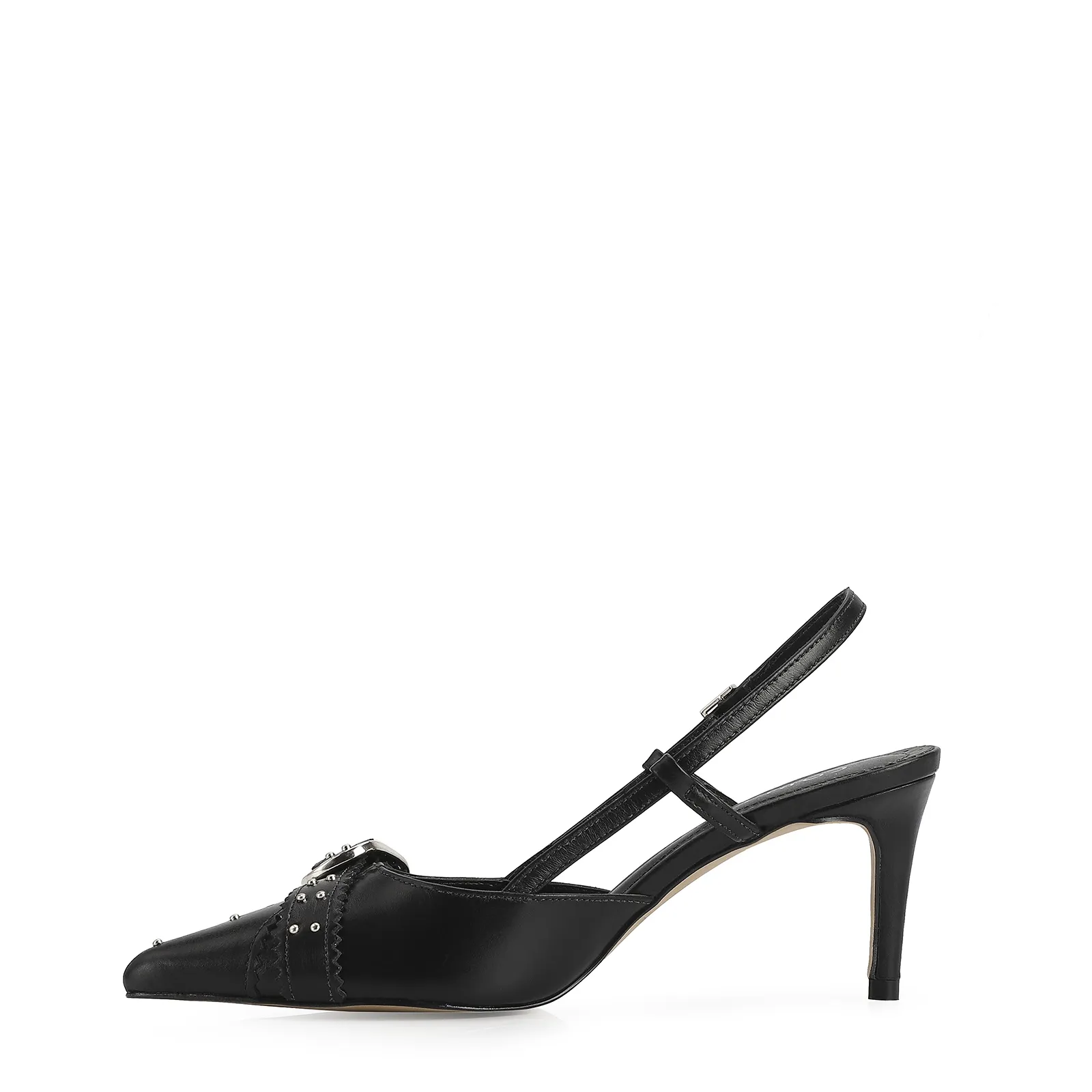 Scarpin Couro Preto