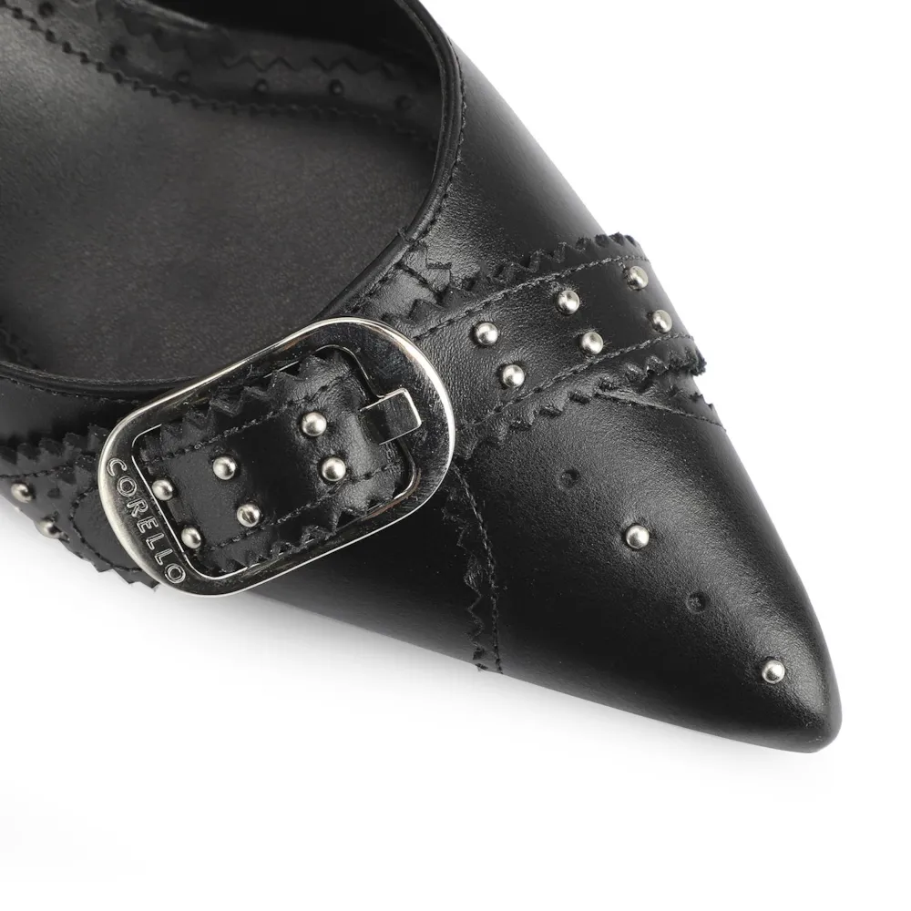 Scarpin Couro Preto - imagem 7