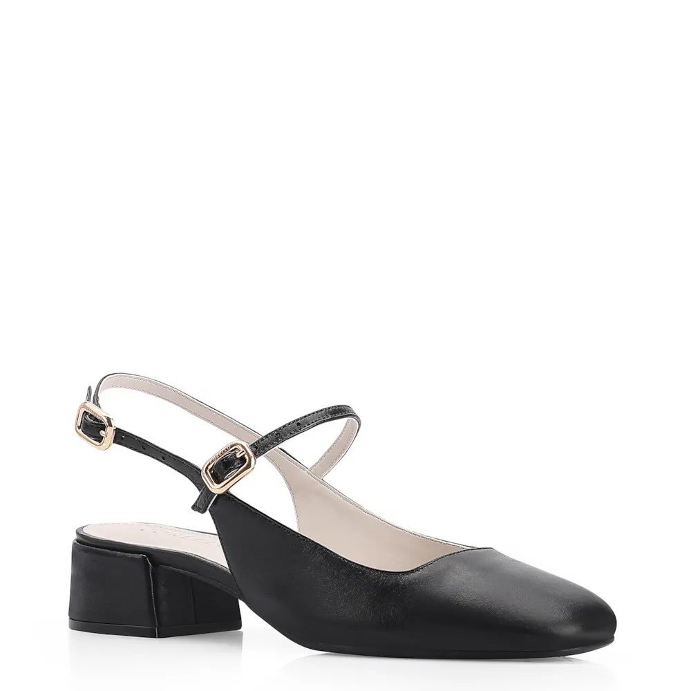 Scarpin Couro Preto