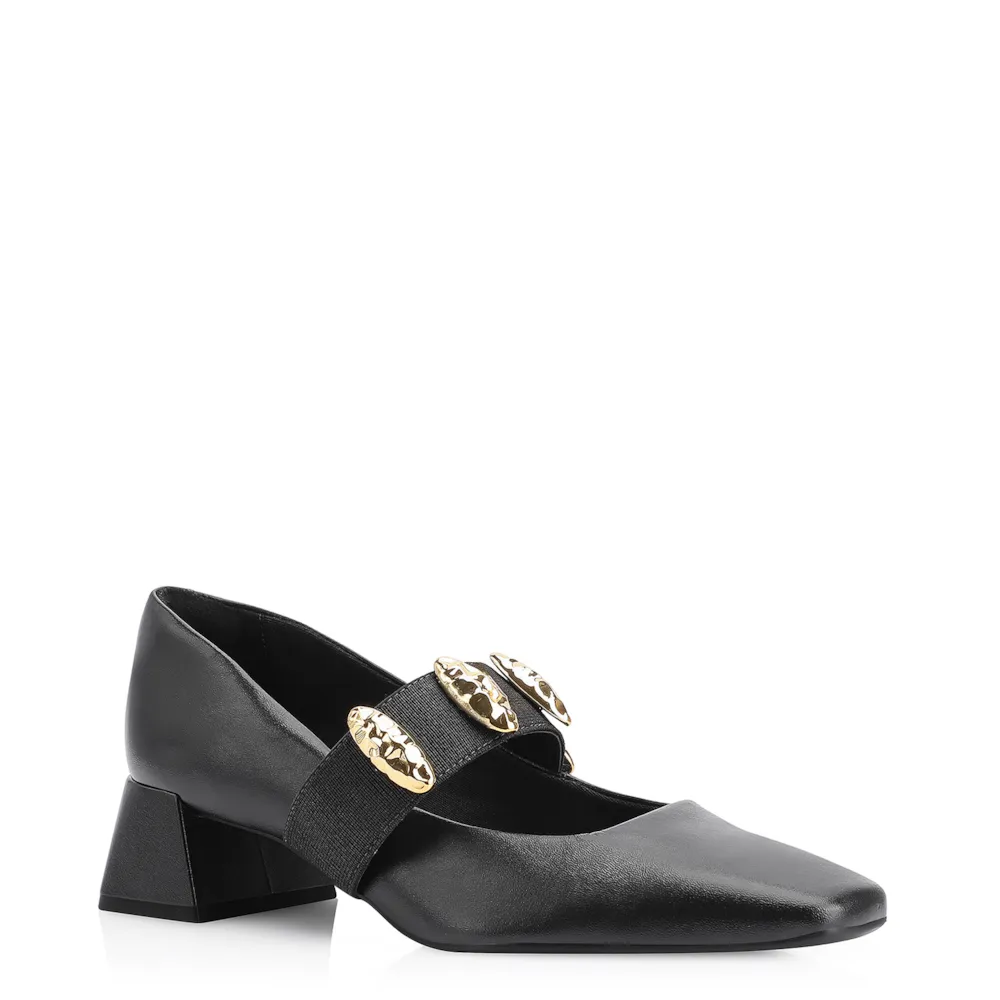 Scarpin Couro Preto